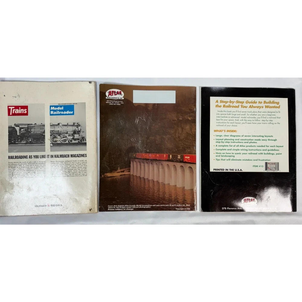 Atlas HO Scale Model Railroad Book Lot – Wiring, Layout Guides, Catalogs Manual